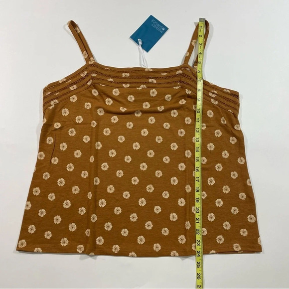 New Market & Spruce Brown Flower Tank Top - Picture 5 of 6